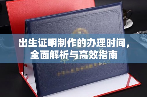 城东出生证明制作的办理时间，全面解析与高效指南