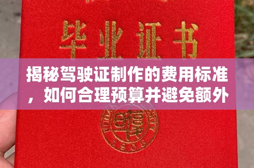 城东揭秘驾驶证制作的费用标准，如何合理预算并避免额外支出