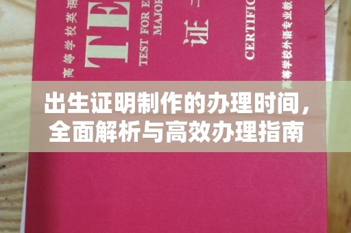 城东出生证明制作的办理时间，全面解析与高效办理指南