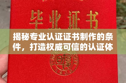 城东揭秘专业认证证书制作的条件，打造权威可信的认证体系
