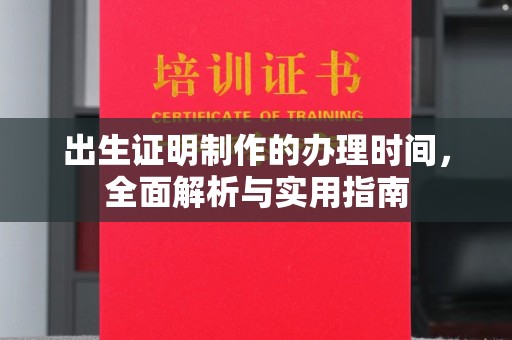 城东出生证明制作的办理时间，全面解析与实用指南